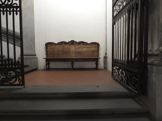 Bank im Palazzo Vecchio