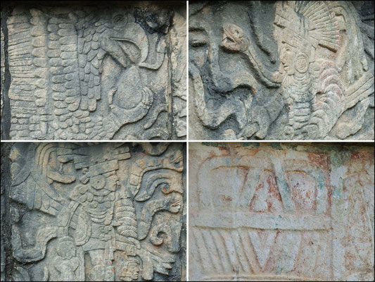 Maya-Stätten-Reliefs, Chichén Itzá, Yucatán - Mexiko