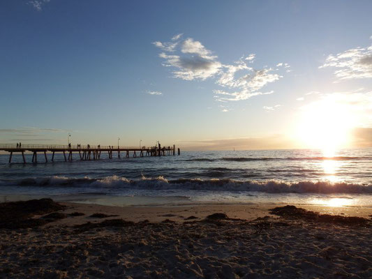 Sonnenuntergang am Strand von Adelaide