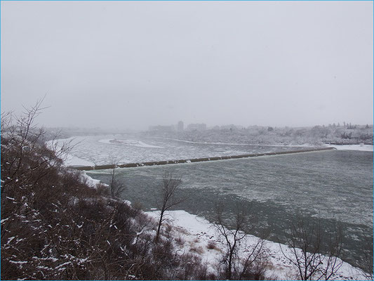 Eis auf dem Saskatchewan River