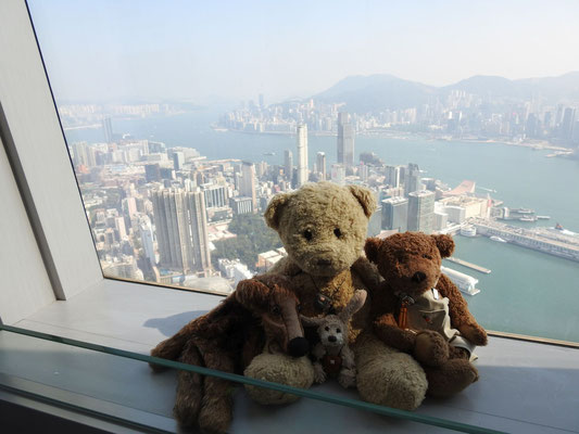 Blick auf die Skyline HongKongs