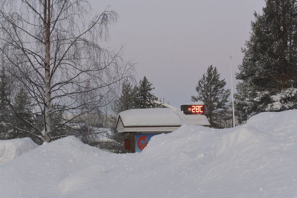 . . . satte minus 28 Grad die übrigen Tage (vorübergehend sogar minus 30 Grad!).