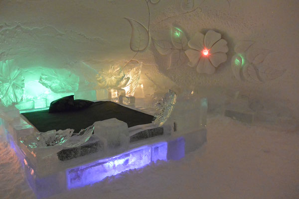 Schlafstatt in einer Snow Village - Suite