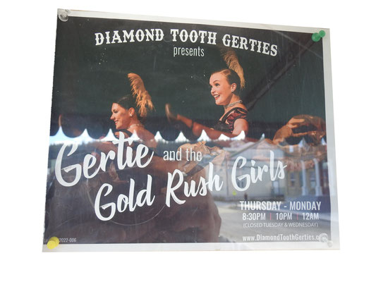 Show-Ankündigung Casino Diamond Tooth Gerties, Dawson, Yukon, Canada