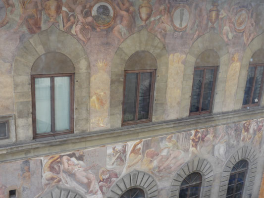 Blick vom Klassenraum auf den Palazzo Via de'Benci