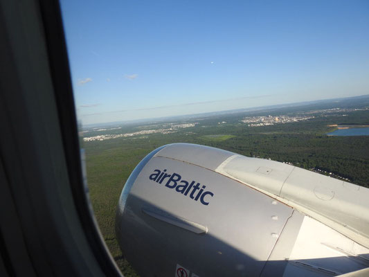 air baltic bringt uns sicher nach Riga, Lettland