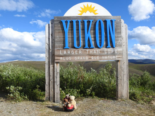 Wir - Kasimir, Cäsar, Fredi und Kerl - im Yukon, Alaska.