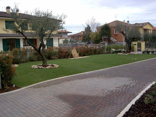 Giardino con prato a rotoli