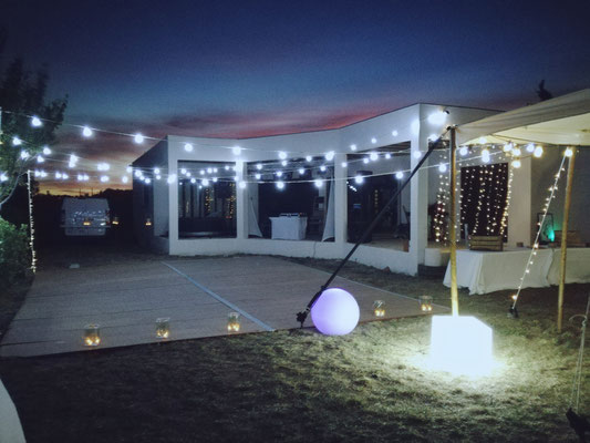dancefloor avec guirlandes a led