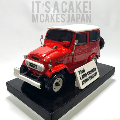 ランクル車立体ケーキ【誕生日/イベント/オーダーメイドケーキ】