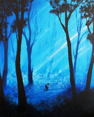 bye - 50 x 60 cm - Leinwand - Acryl-Farben