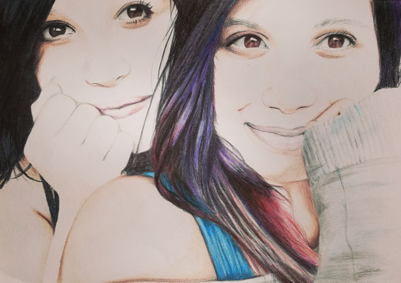 Doppelporträt - A4 - 135 g/m² Zeichenpapier - Polychromos