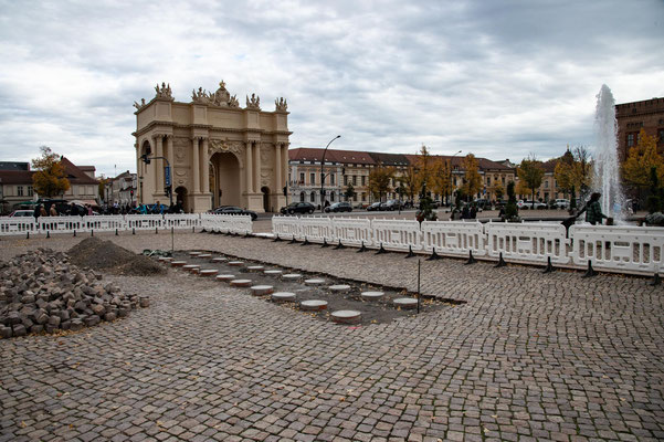 Fundament auf dem Luisenplatz durch die Firma RASK