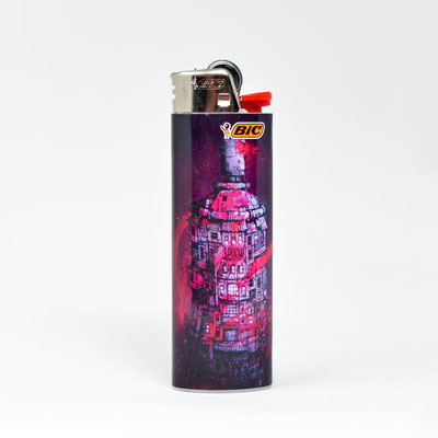 <alt="design briquet décoré personnalisé urbain street-art graffiti hip-hop urban art light fire custom illustrated painted briquet BIC GRAFFMATT">