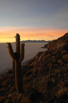 Sonnenaufgang mit Blick auf den Salar