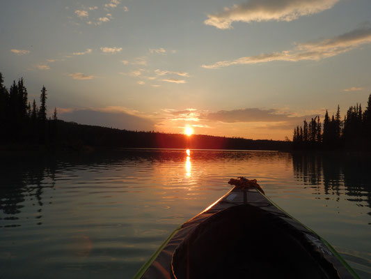 sunset kayaking