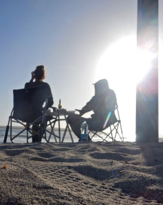 Abendessen am Strand