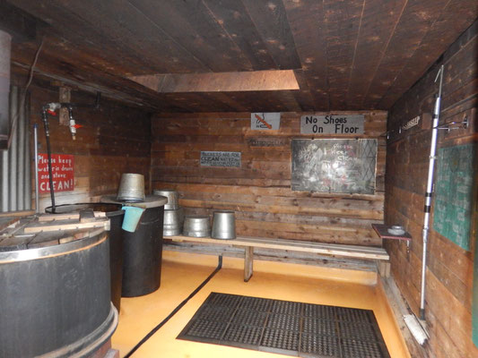 Aufgrund fehlendem Strom baute der Campingplatzbetreiber ein grossartiges Badehaus
