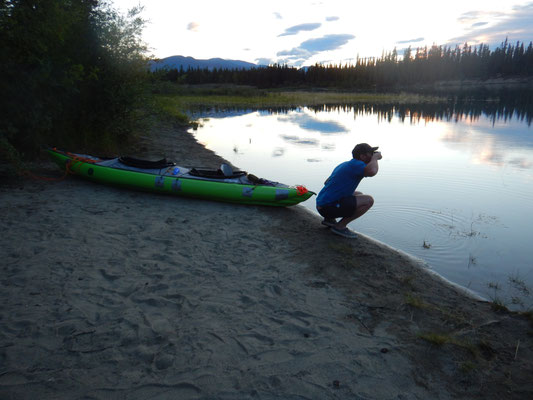 Zähneputzen am Yukon