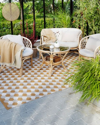 Tapis en plastique, salle de bain, cuisine, intérieur et extérieur, design réversible, carbone d'origine biologique