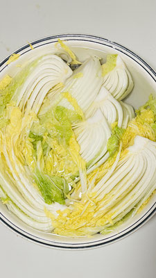 Zutaten für die Zubereitung von Kimchi im koreanischen Kochkurs von Bilou Kitchen in München.