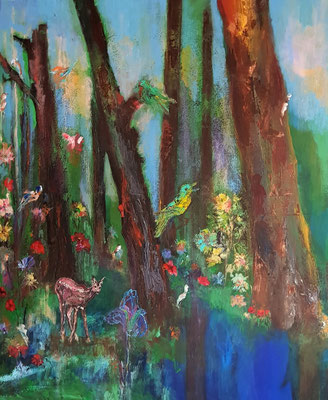 le Jour était musique, 100x81, acrylique