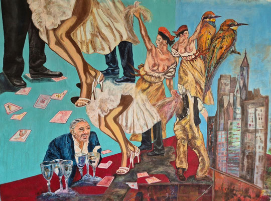 Le temps mythique du temps des rêves, 130x97,2024, Acrylique