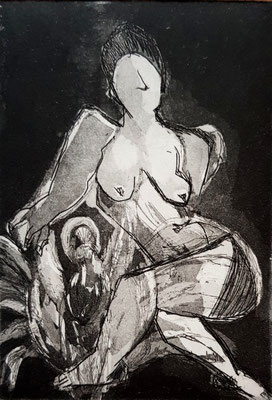 Nu à l'oiseau