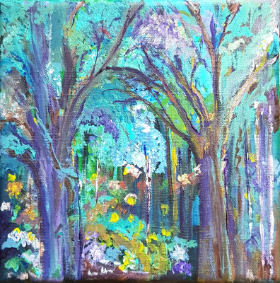 Le sous bois de mai, 20x20