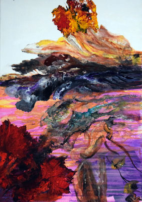 Vague minérale-50x70-Technique mixte