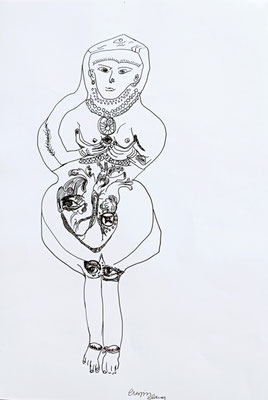 Sans titre,30x42,encre de chine à la plume,2020