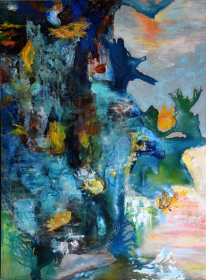 God of Wonder- 100x73- huile Acrilyq- Encres