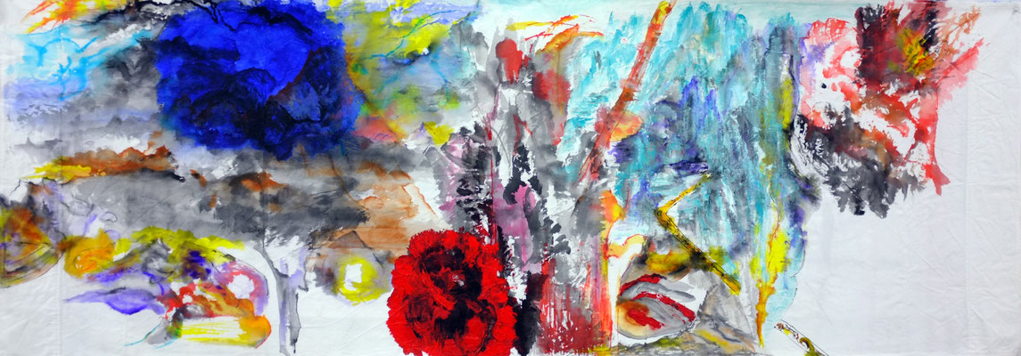 Souffle -Technique mixte - 250 x 88cm