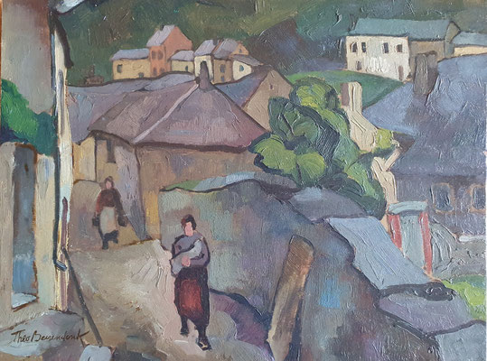 Dorp in de Ardenne 44 x 54 cm