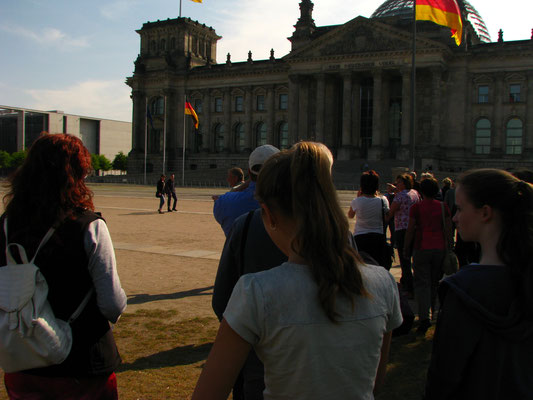 Ankunft am Reichstag