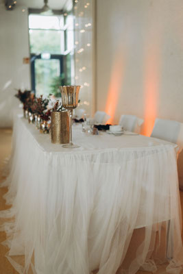 Saaldeko zur Hochzeit im Landhaus am See