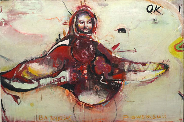 BABY JESUS POWERSUIT 01    85X125 CM