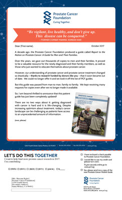 Direct Mail for Prostate Cancer Foundation 
