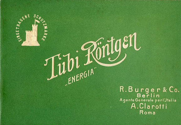 Reinhold Burger ; Röntgen-Broschüre in italienischer Sprache vor 1911