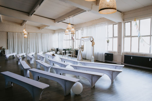 Optionale Bestuhlung Hochzeit im Yogastudio