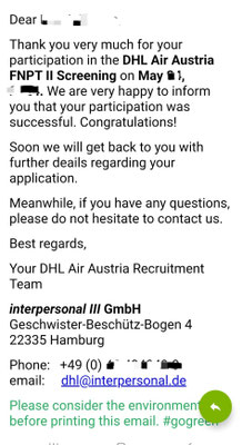 DHL IP Simulator screening erfolgreich mit Nikkifly DA-42 Screeningvorbereitung Berlin