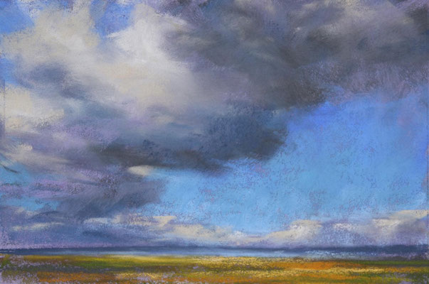 Der norddeutsche Himmel II, 10 x 15 cm, Pastell