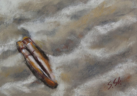 Am Boden V, 12 x 17 cm, Pastell