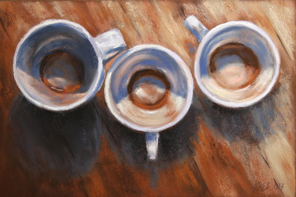 Zu Ende geschnackt, 16 x 24 cm, Pastell