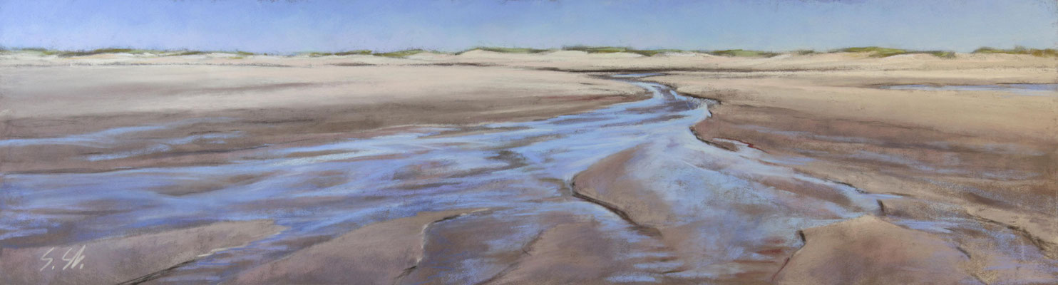 Wasserstraße, 15 x 60 cm, Pastell