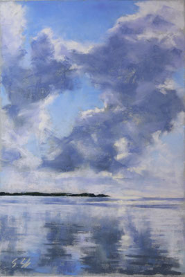 Wolkentag, 20 x 30 cm, Pastell