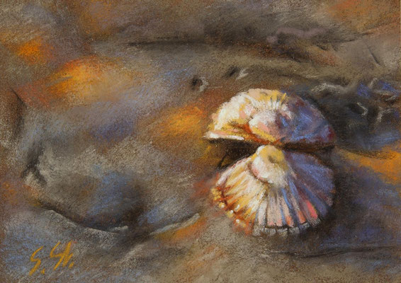 Am Boden II, 12 x 17 cm, Pastell