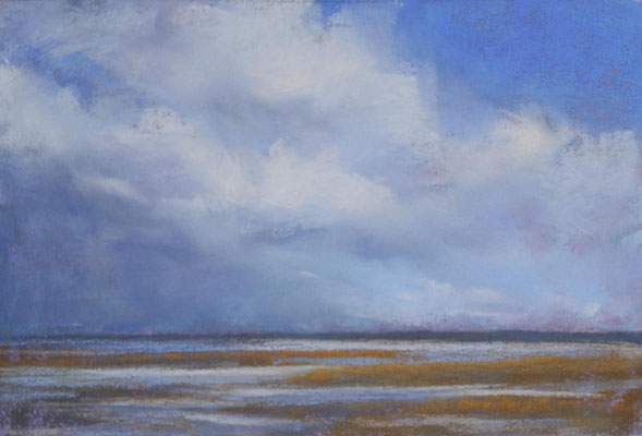 Der norddeutsche Himmel I, 10 x 15 cm, Pastell