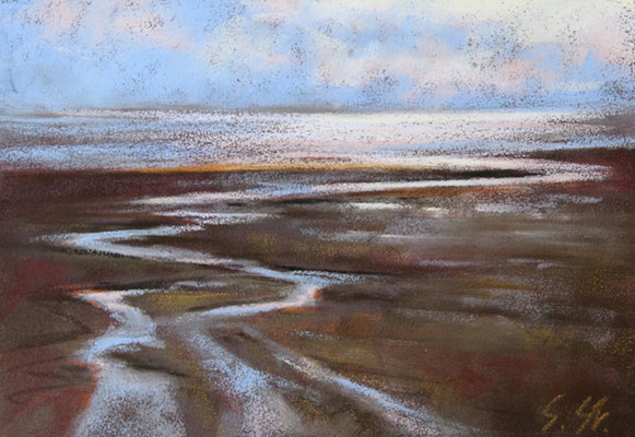 Zum Meer, 10 x 15 cm, Pastell