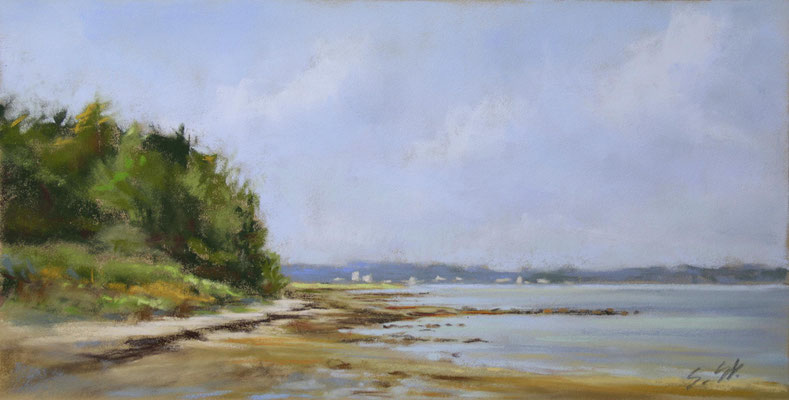 Am Seemannsgrab, 12 x 24 cm, Pastell